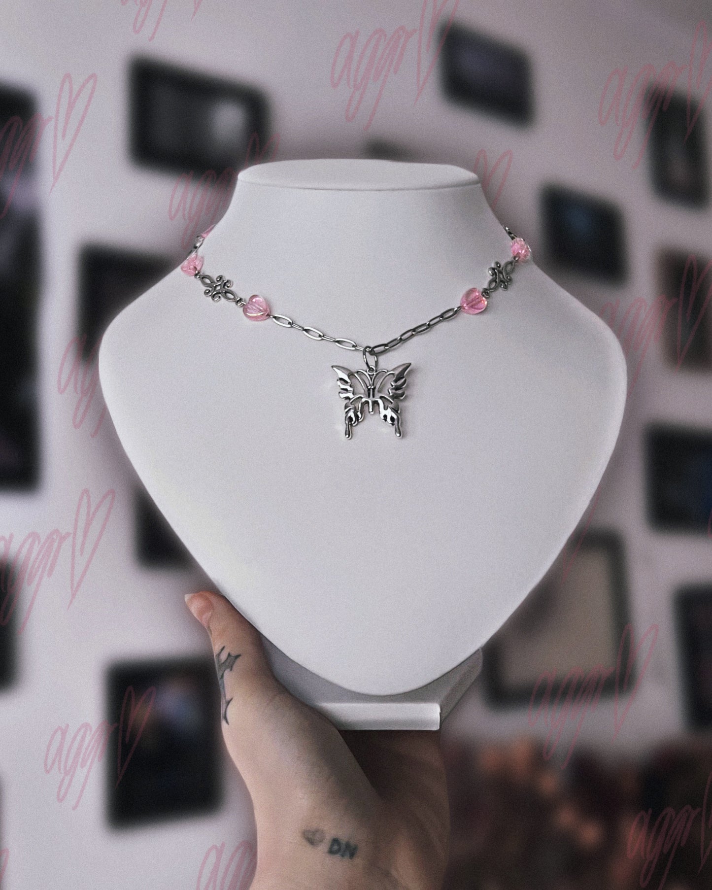 Lepidoptera necklace